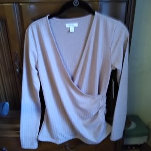 NWT Women's Nine West top, size S on washed grape (light lavender).